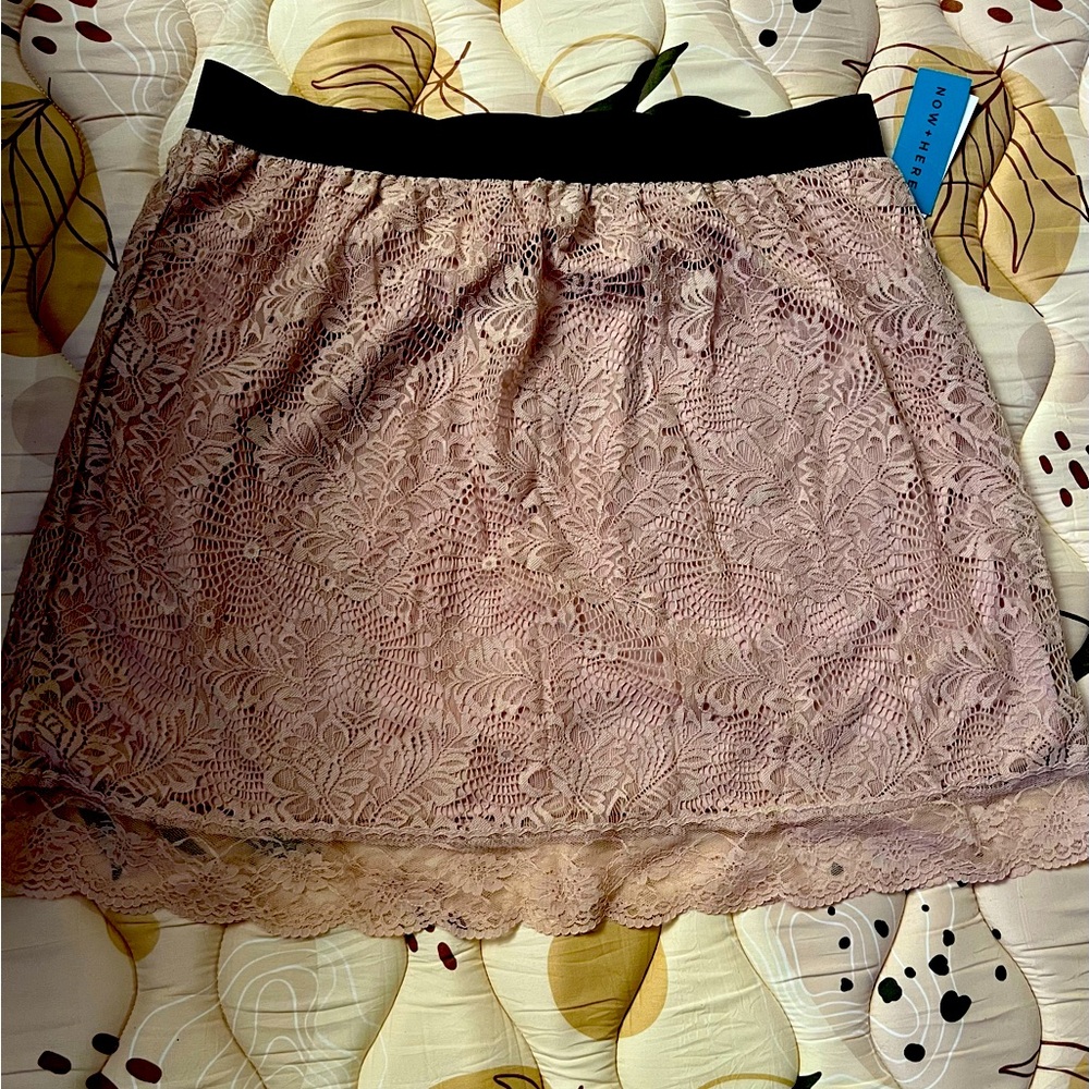 Lace Skirt in Pink by Paper+Tee